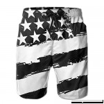 Pitsa7m Mens USA Flag Baseball Lace Quick Dry Boardshort Swimm Surf Trunk Athletic Beach Board Shorts White B0721SP13F